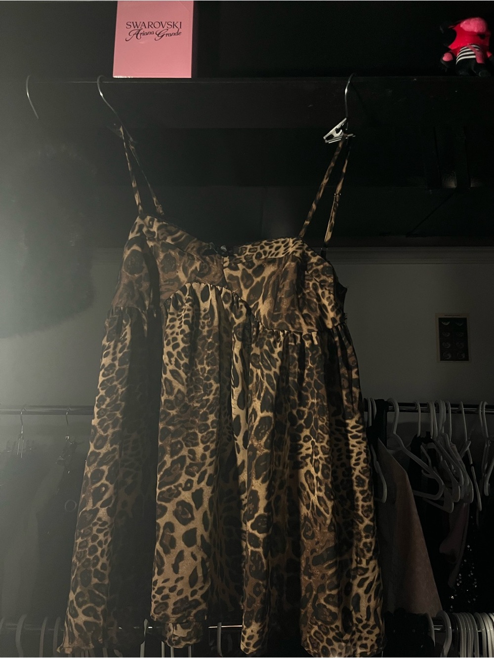Leopard Print baby doll top/ baby doll mini dress